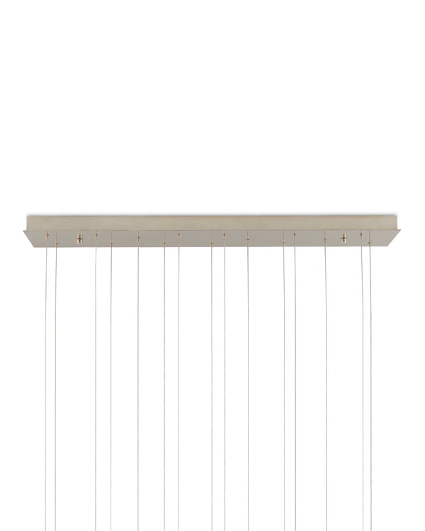 Currey & Company Polpo Three Light Art Glass Pendant with Venetian Bell Shades for Dining Rooms 15-Light Linear 9000-1422