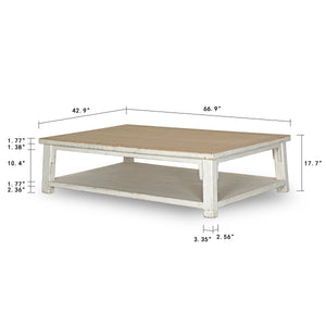 Lilys Amalfi Two Tones Coffee Table Antique Off White 67X43X18 -10% Discount 9001-L