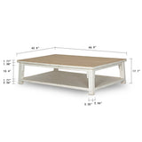 Lilys Amalfi Two Tones Coffee Table Antique Off White 67X43X18 -10% Discount 9001-L