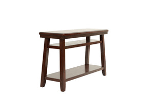 English Elm New 3pc Occasional Tables Set Walnut Finish with Open Shelf Modern Coffee End Sofa Tables, Solid Legs B011S02000
