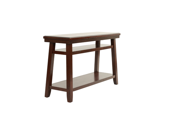 English Elm New 3pc Occasional Tables Set Walnut Finish with Open Shelf Modern Coffee End Sofa Tables, Solid Legs B011S02000