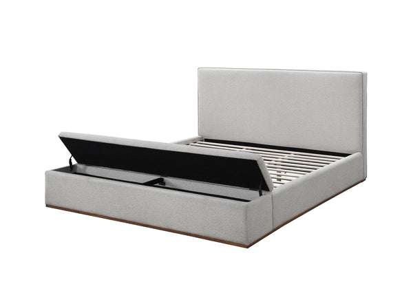 English Elm Boxter Beige Linen Eastern King Bed With Under-Bed Storage – Stylish, No Box Spring Needed, Durable Design B2726S00562