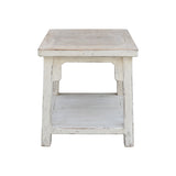 Lilys Amalfi Two Tones Side Table Antique Off White 22X22X24H 9002