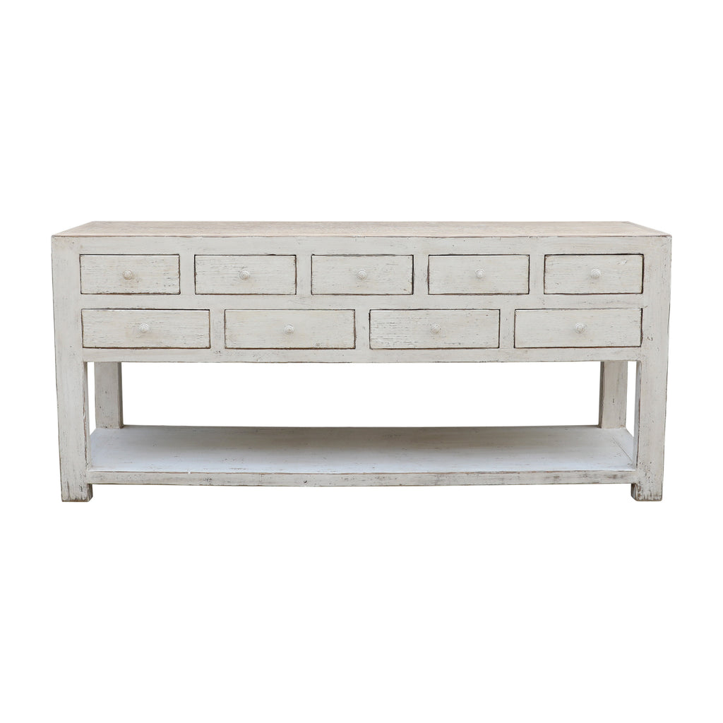 Lilys Amalfi Two Tones Sideboard Nine Drawers Antique Off White 75X18X33H 9005