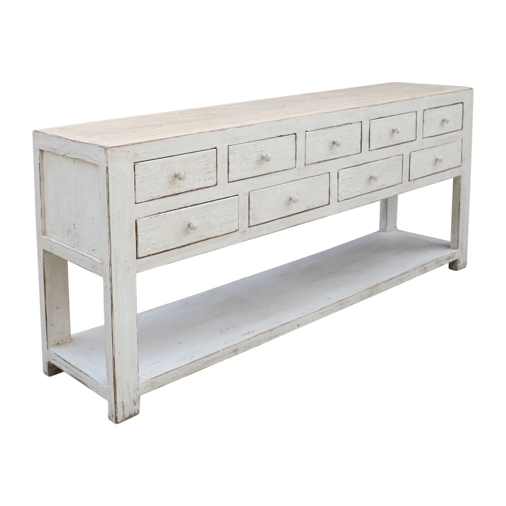 Lilys Amalfi Two Tones Sideboard Nine Drawers Antique Off White 75X18X33H 9005