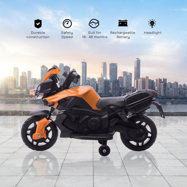 English Elm Aosom 12v Kids Battery Powered Atv Quad with Led Lights Music Usb Treaded Tires W2225P249810