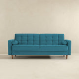 English Elm Ashcroft Furniture - Benara Teal Velvet Sleeper Sofa