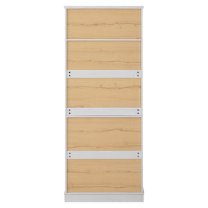 English Elm K&k Farmhouse Pantry Cabinet Tall Freestanding Kitchen Storage with Drawers Shelves White N707P356567W