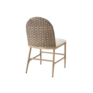 English Elm 7 Piece Oval Rubberwood Dining Set Rattan Back Chairs Walnut Finish Seats Six N762P396360D_N762P329084D6