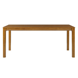 English Elm Solid Rubberwood Dining Table Thick Slab Top Seats 8 Modern Farmhouse Kitchen Walnut N768P427476W
