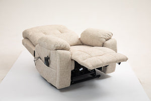 English Elm Old Oversized Electric Lift Chair With Dual Motors, Heating, Massage, And 180° Recline For Comfort W547S00053