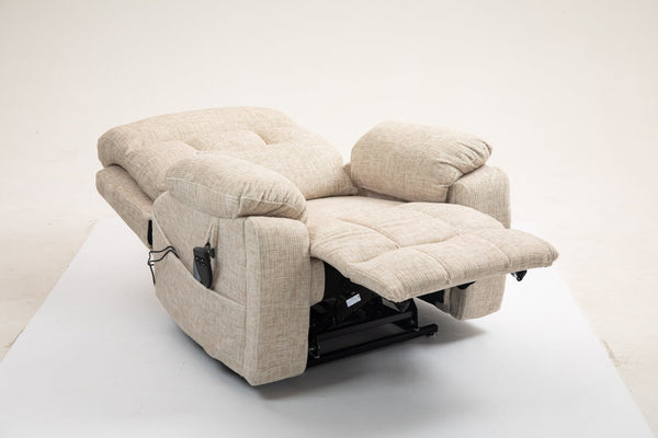 English Elm Old Oversized Electric Lift Chair With Dual Motors, Heating, Massage, And 180° Recline For Comfort W547S00053