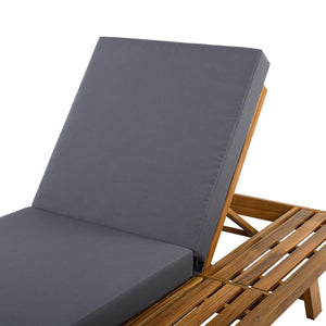 English Elm Christopher Knight Home® - Lounge Chaise Set - Acacia Solid Wood With Ergonomic Dark Grey Cushion For Stylish Outdoor Relaxation N770P253442T_N770P208326G