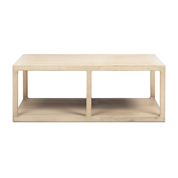English Elm Ellis Reclaimed Pine Open Frame Coffee Table with Lower Shelf for Living Rooms B2719P485502