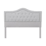 Christopher Knight Home® - Noble House - Virgil Fully Upholstered Queen Sized Bed-Light Grey-Combo