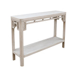 Lilys Peking Ming Arch Console Table Small Weathered Whitewash 9012-S