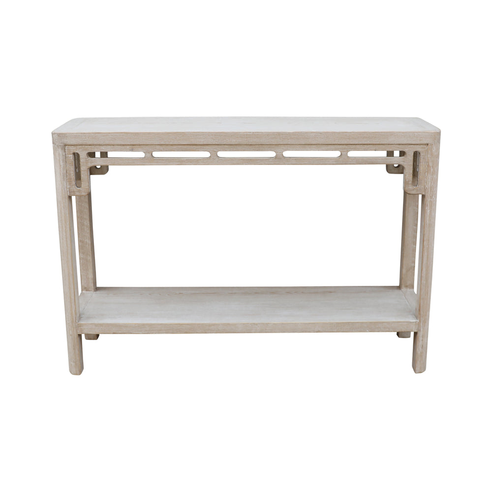 Lilys Peking Ming Arch Console Table Small Weathered Whitewash 9012-S