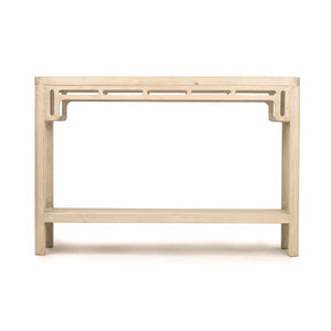 Lilys Peking Ming Arch Console Table Small Weathered Whitewash 9012-S