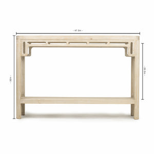 Lilys Peking Ming Arch Console Table Small Weathered Whitewash 9012-S
