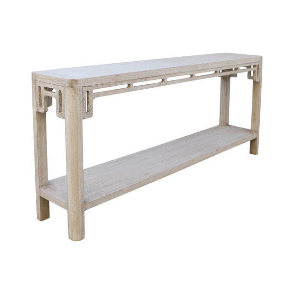 Lilys Peking Ming Arch Console Table Large Weathered Whitewash 9012-L