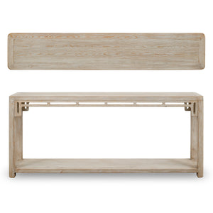 Lilys Peking Ming Arch Console Table Large Weathered Whitewash 9012-L