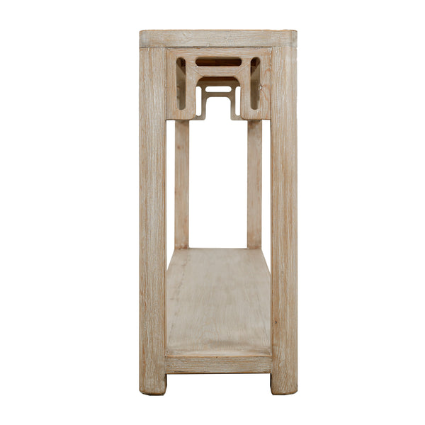 Lilys Peking Ming Arch Console Table Large Weathered Whitewash 9012-L