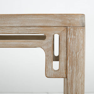 Lilys Peking Ming Arch Console Table Large Weathered Whitewash 9012-L