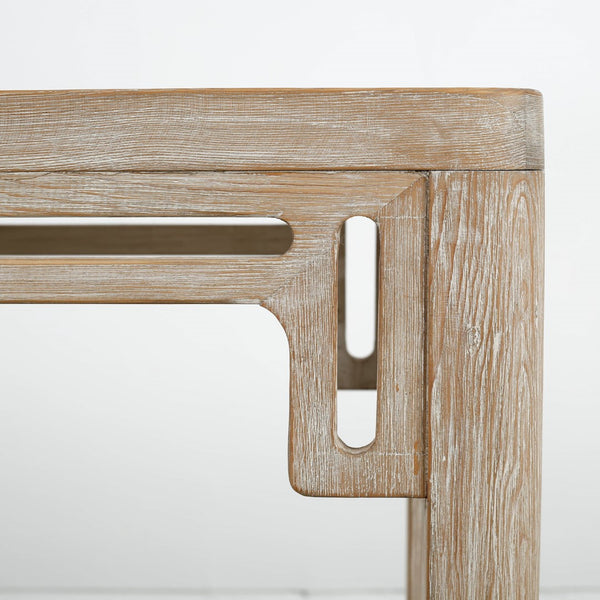 Lilys Peking Ming Arch Console Table Large Weathered Whitewash 9012-L