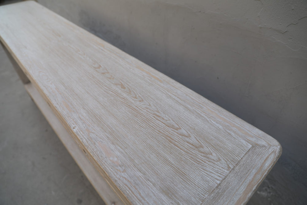 Lilys Peking Ming Arch Console Table Large Weathered Whitewash 9012-L