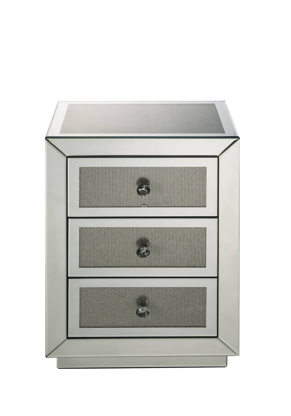 English Elm Noralie Mirrored Accent Table With Faux Diamonds - Glamorous Storage Solution For Any Room B2726P243248
