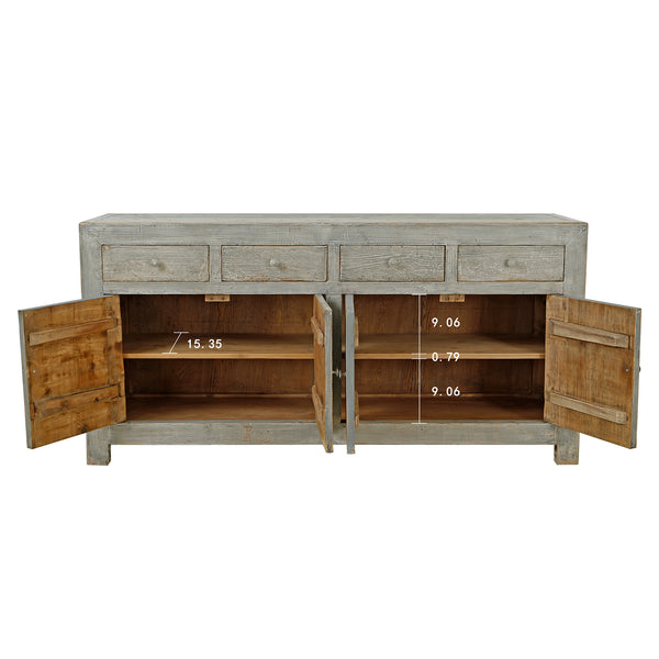 Lilys Capri 4 Drawers Buffet Weathered Gray Wash-14.3% Discount 9013-GY