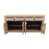 Lilys Capri 4 Drawers Buffet Weathered Natural Pinewood 9013-NA