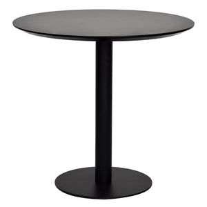 Eurostyle Paras Bistro Table In Black - Sleek 32-inch Melamine Top With Sturdy Steel Base For Any Décor Black Engineered Wood 90134-blk