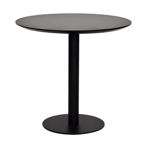 EuroStyle Paras Square Bistro Table Steel Base Melamine Top for Cafe or Small Dining Room Black 90134-BLK