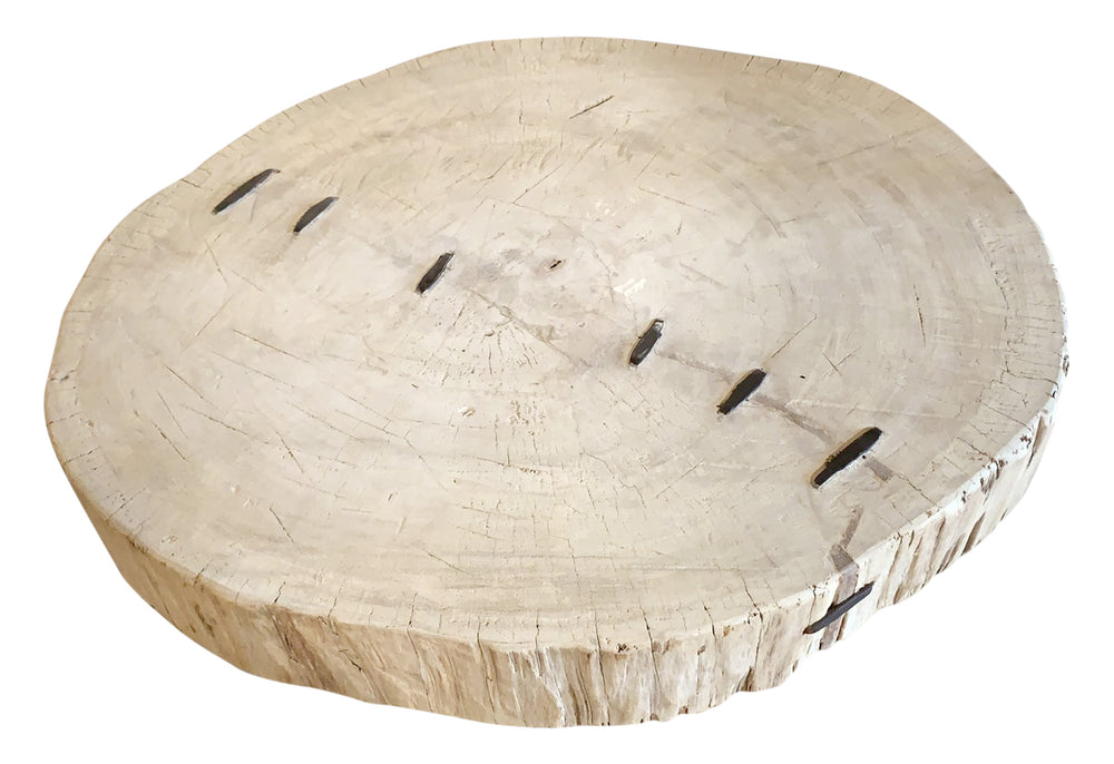 Lilys Capri Live Edge Primitive Round Coffee Table Large(Size Vary  25"-35" Wide) 9017-L