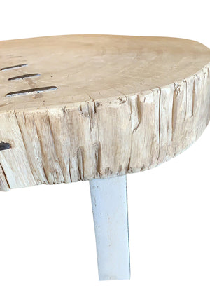 Lilys Capri Live Edge Primitive Round Coffee Table Large(Size Vary  25"-35" Wide) 9017-L
