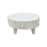 Lilys Capri Live Edge Primitive Round Coffee Table Large(Size Vary  25"-35" Wide) 9017-L