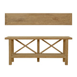 Double Cross Console Table Weathered Natural Pine