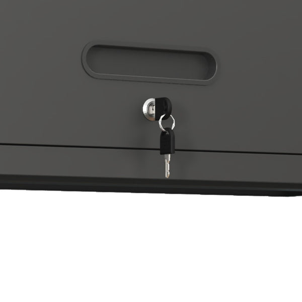English Elm Heavy Duty Wall Mounted Steel Cabinet Locking Lift Door Garage Workshop Storage Black T2398P236482