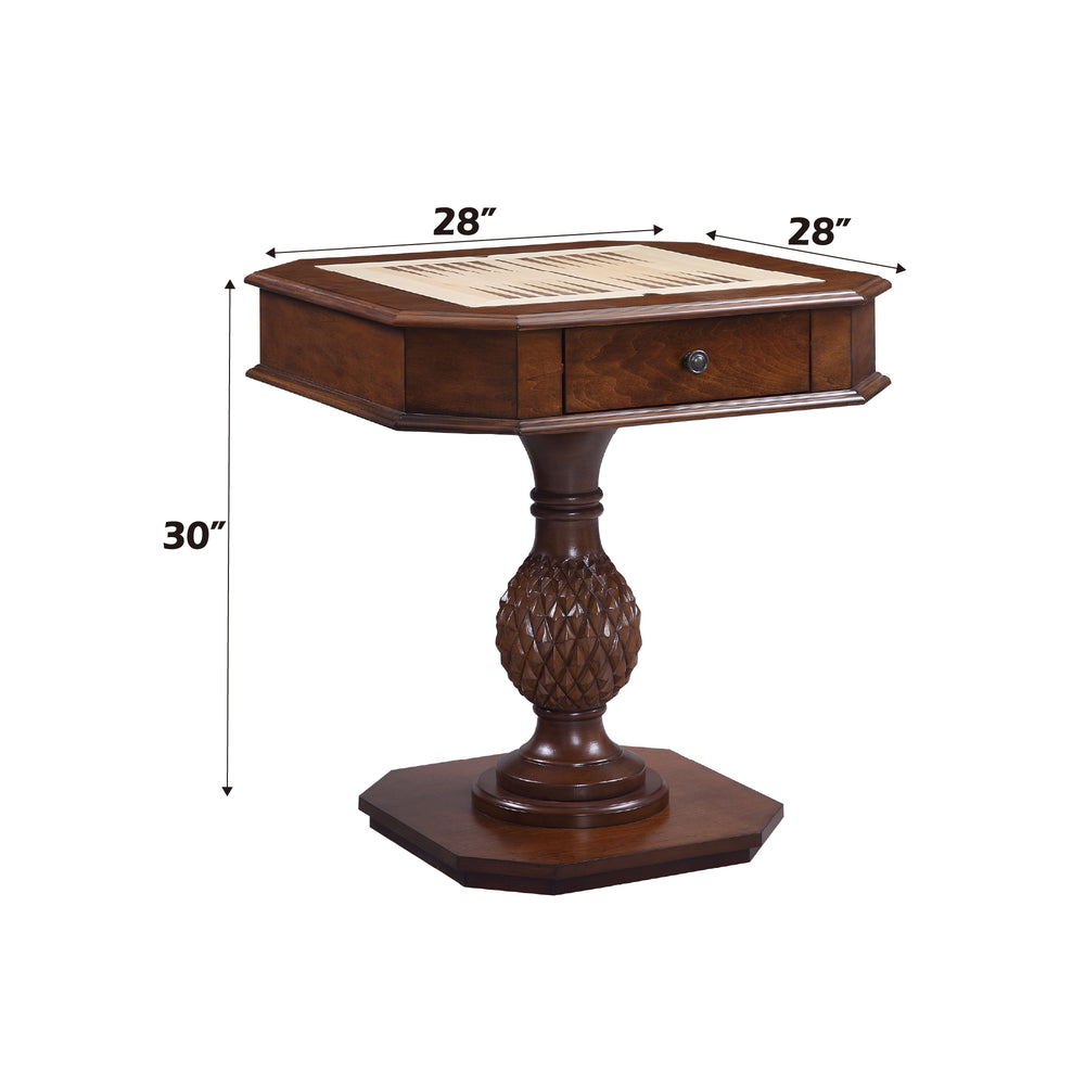 English Elm Bishop Cherry Finish Reversible 3-in-1 Game Table w/Storage Drawers, 20" Square Pedestal Table B2726P251283
