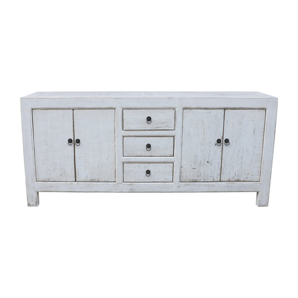 Lilys Amalfi Two Tones Shandong Buffet 3 Draw 4 Dr Distressed White 90200010