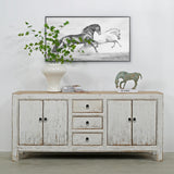 Lilys Amalfi Two Tones Shandong Buffet 3 Draw 4 Dr Distressed White 90200010