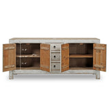 Lilys Amalfi Two Tones Shandong Buffet 3 Draw 4 Dr Distressed White 90200010