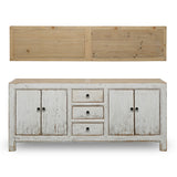 Lilys Amalfi Two Tones Shandong Buffet 3 Draw 4 Dr Distressed White 90200010