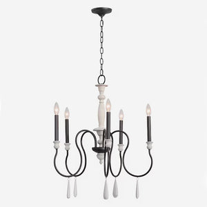 Brownell 24.5'' Wide 5-Light Chandelier - Anvil Iron 90201/5 Elk Lighting