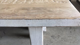 Lilys 68"L Amalfi Two Tones Old Pine Wood Bench Antique Off White 9021