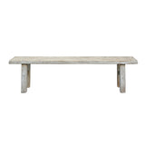 Lilys 68"L Amalfi Two Tones Old Pine Wood Bench Antique Off White 9021