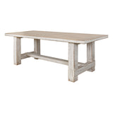 Lilys Amalfi Two Tones 7'  Long Dining Table Antique Off White Small 9022-S