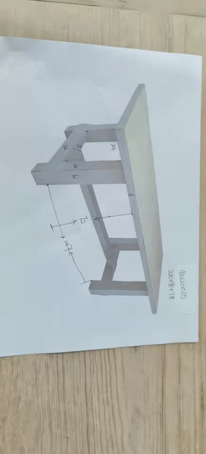 Lilys Amalfi Two Tones 7'  Long Dining Table Antique Off White Small 9022-S