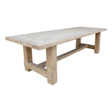 Lilys Amalfi 9' Long Dining Table Weathered Natural Pinewood 110X40X31H 9022L-NA